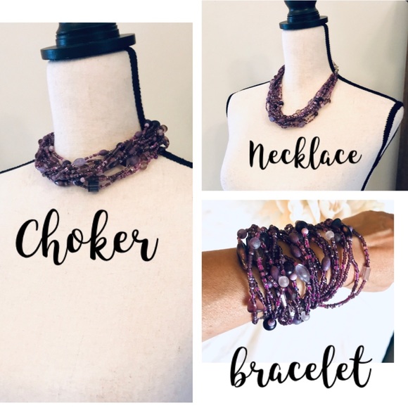 BoHo Convertible Handmade Beaded Necklace/Bracelet - Picture 2 of 8